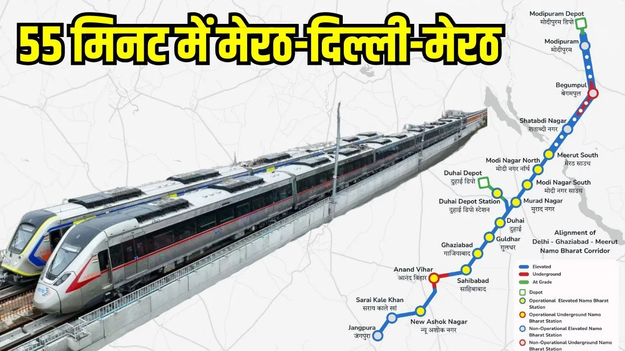 Delhi Meerut Namo Bharat Corridor meerut metro inauguration PM modi sarai kale khan modipuam 82 kmlong hindi zxc  (1)