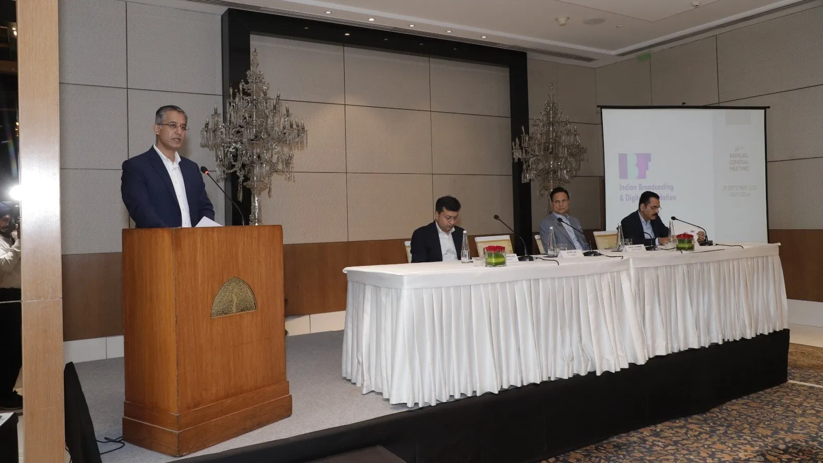 Kevin Vaz addresses the Annual General Meeting of the IBDF on Monday, Sept 29, 2025.