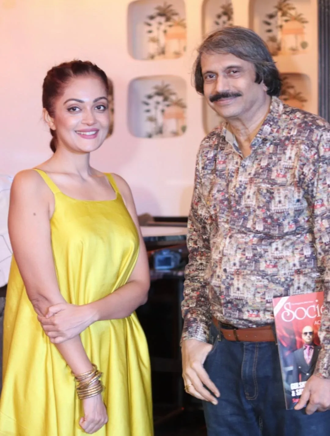 Sheena Chohan with sr journalist Chaitanya Padukone