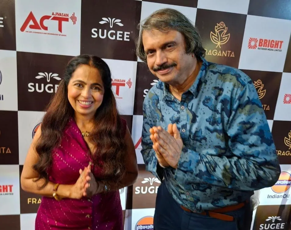 Padma (Suresh) Wadkar with sr journalist Chaitanya Padukone