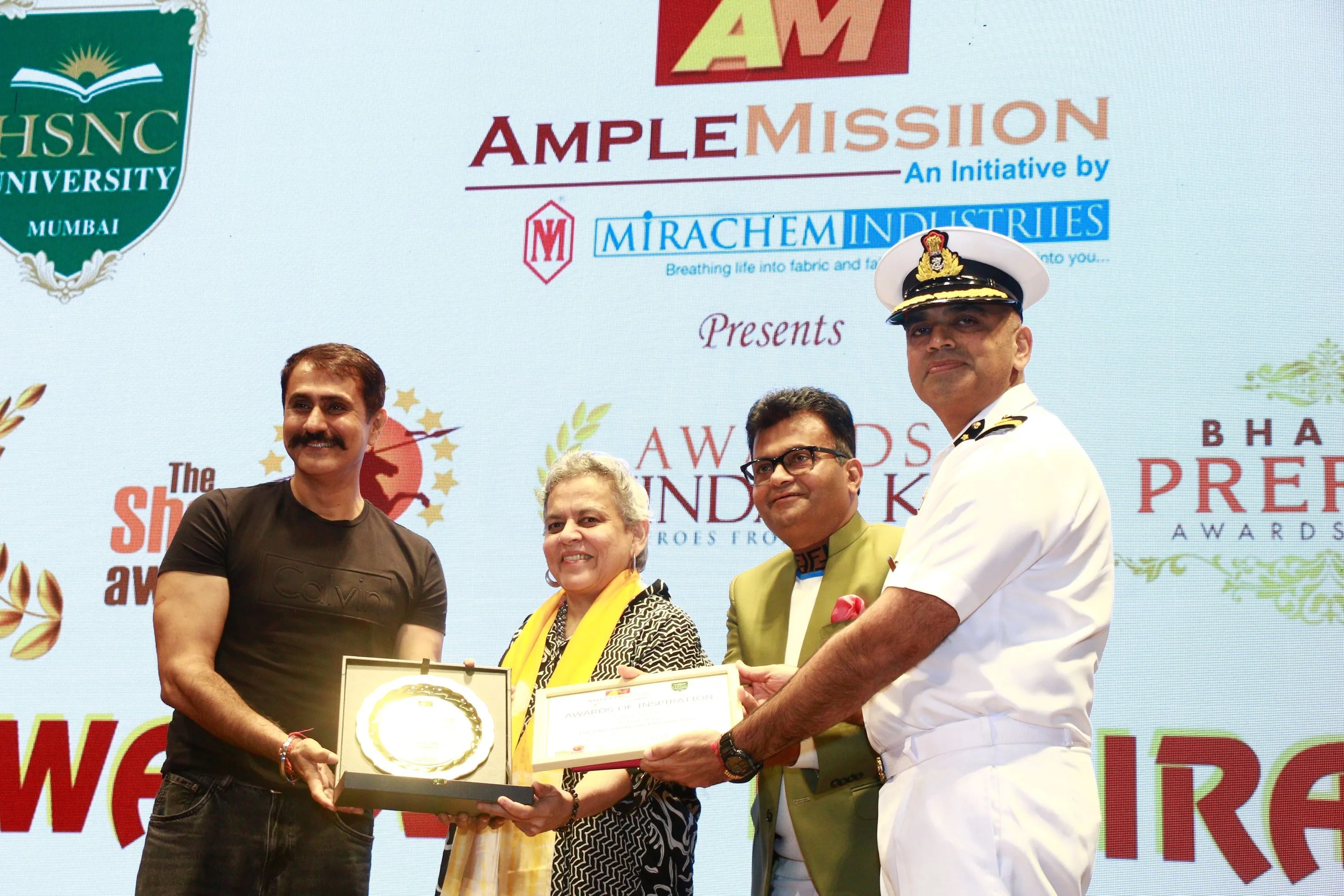 Brinda Miller-Hon. Chairperson, Kala Ghoda Association receives the Ample Missiion Awards of Inspiration 2025