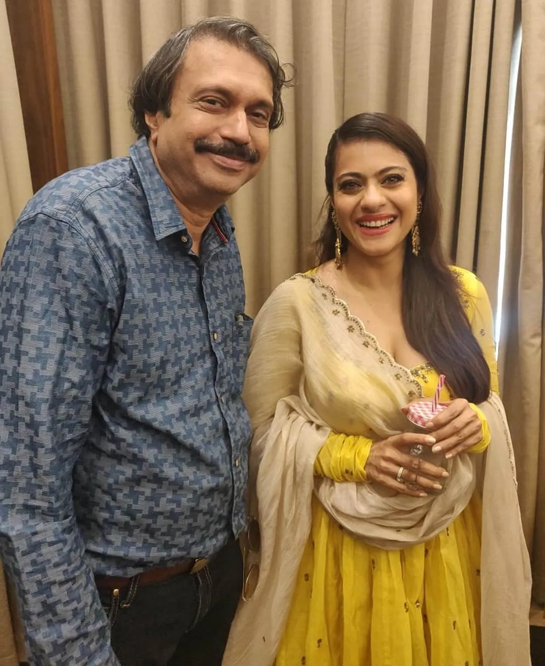 Kajol with sr journalist Chaitanya Padukone