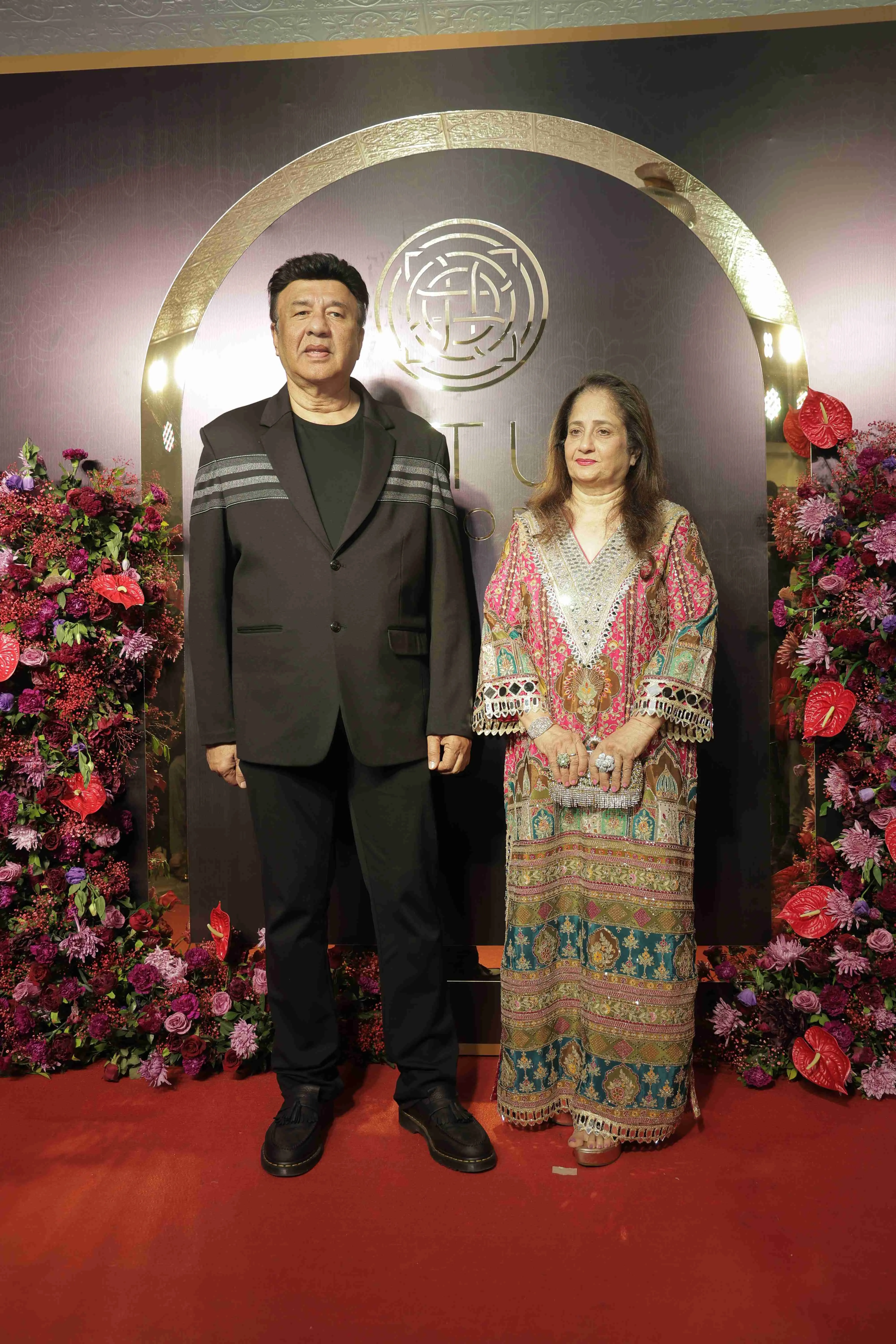 Anu Malik with wife joins producer Anand Pandit at his recently renovated Juhu residence, where he hosted an intimate gathering to mark his 62nd birthday on December 21