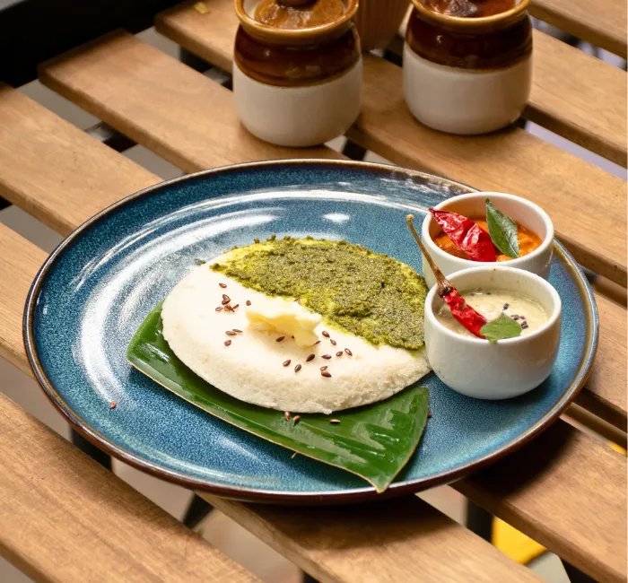 Flax style thatte idli