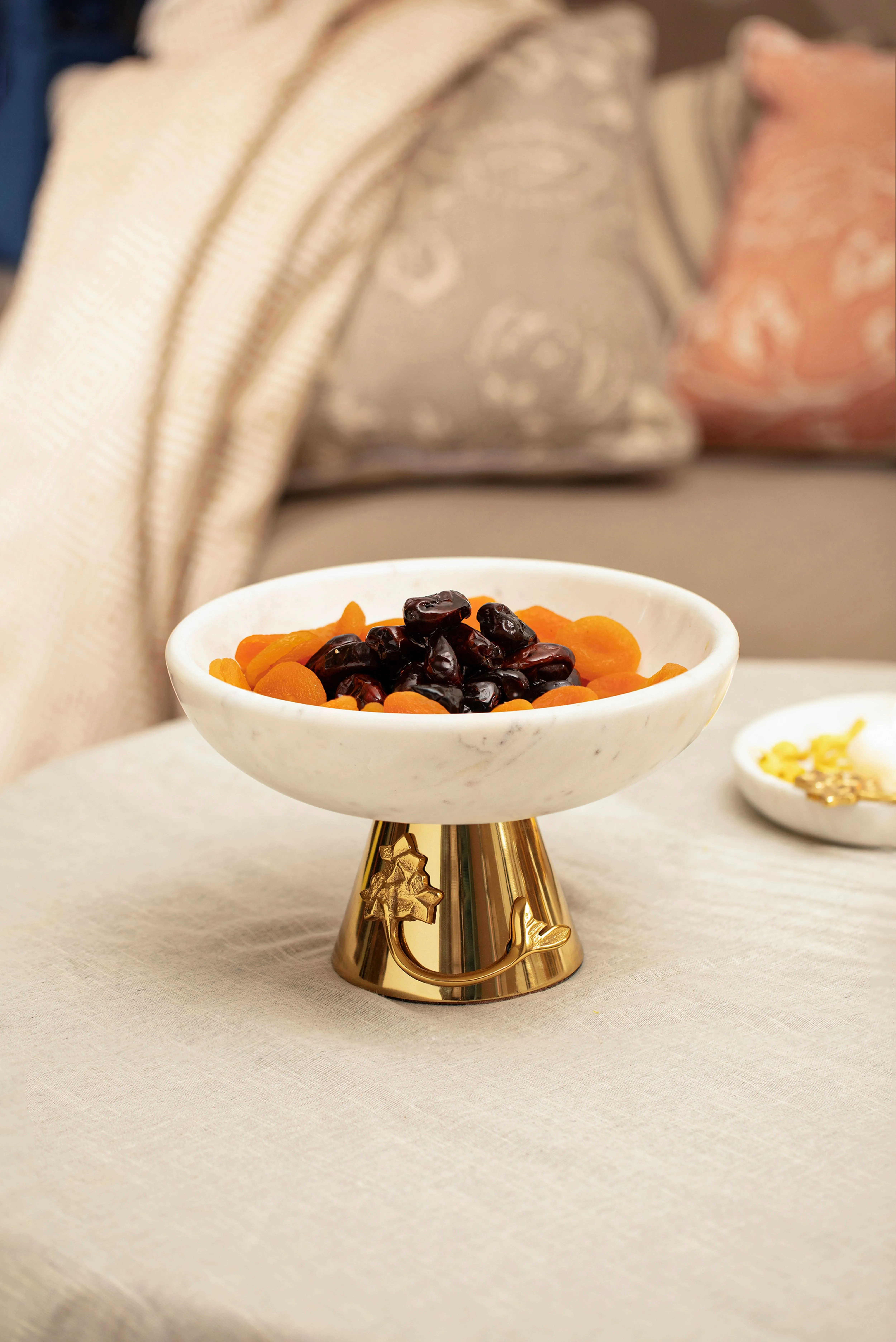 Frangipani Marbel & Metal Bowl