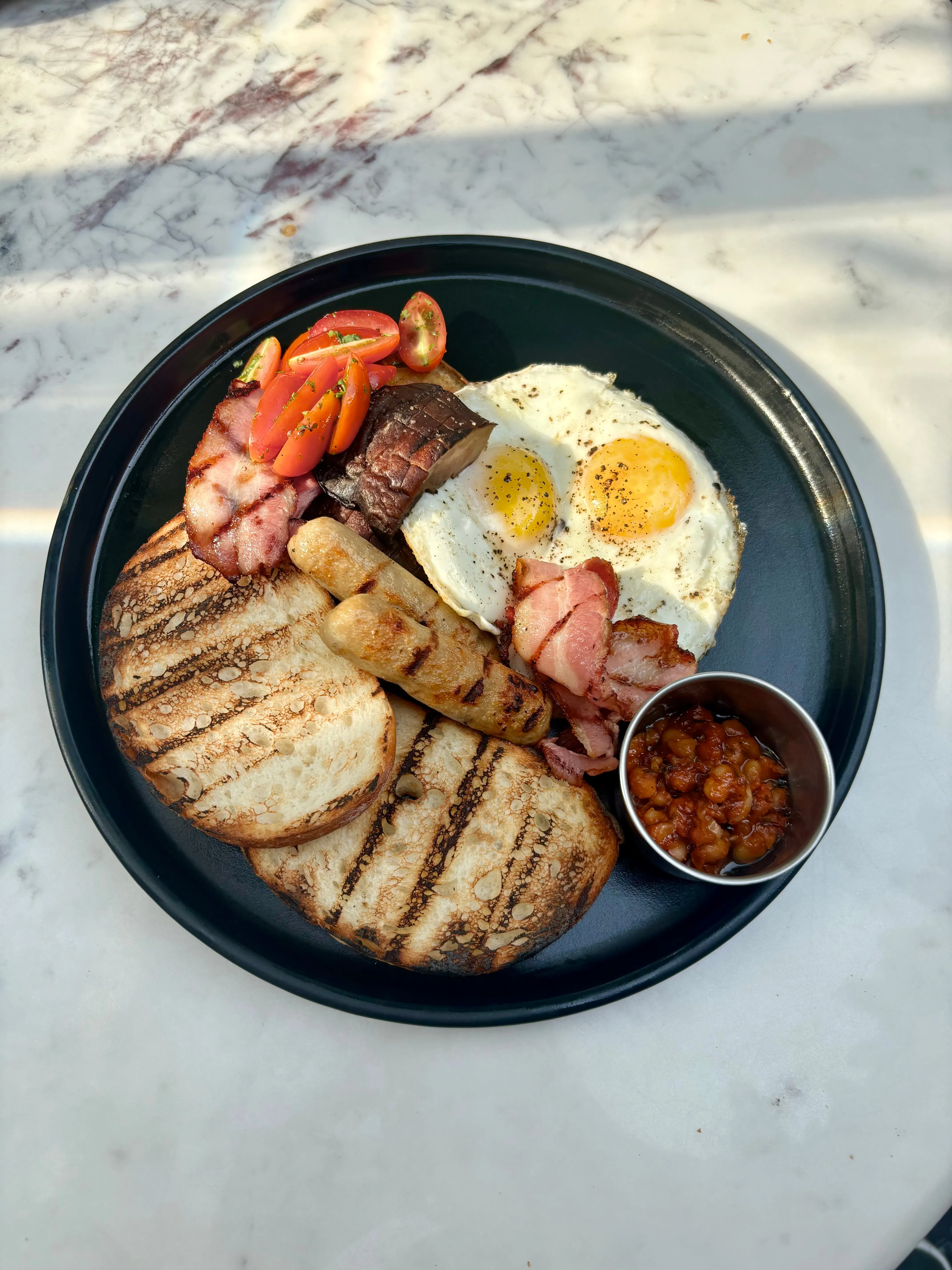 The Dos full breakfast with added juice or coffee
