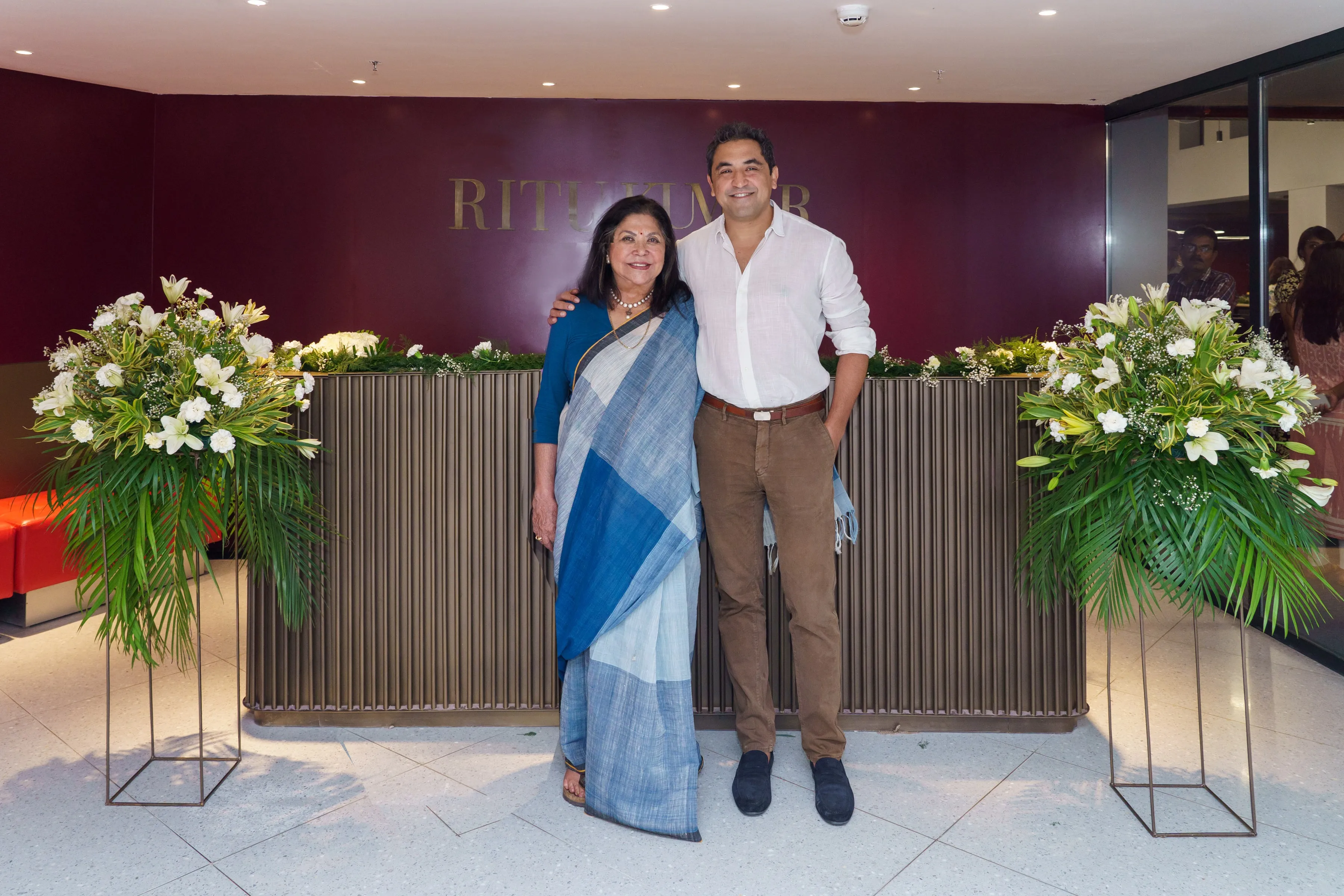 Mrs Kumar with Amrish