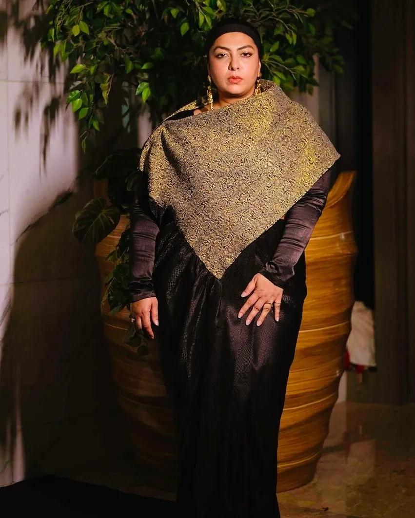 Last night at 25 Years of @lakmefashionwk in the most beautiful Sari from @raw_mango x @nikhildx