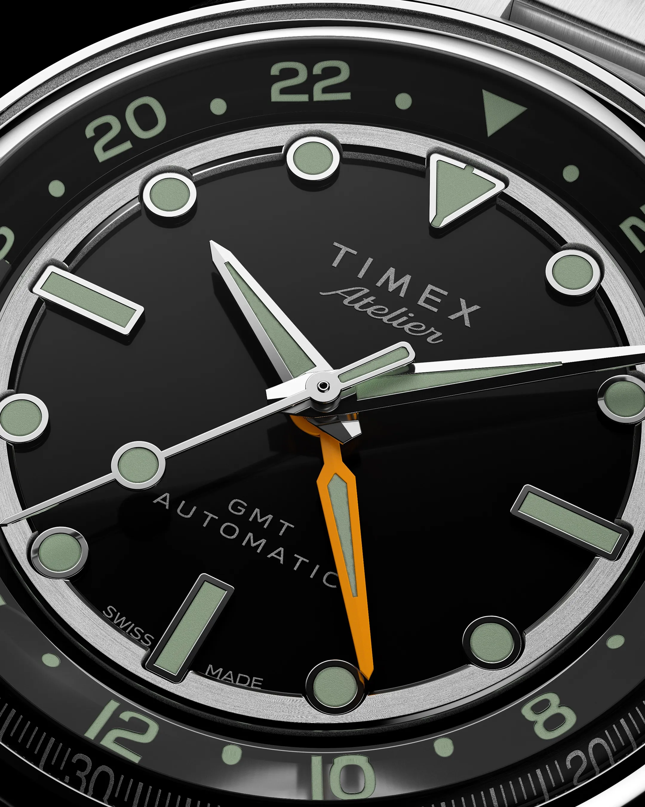 Timex Atelier GMT24 M1a Swiss Made Automatic GMT 40mm Stainless Steel Bracelet 1