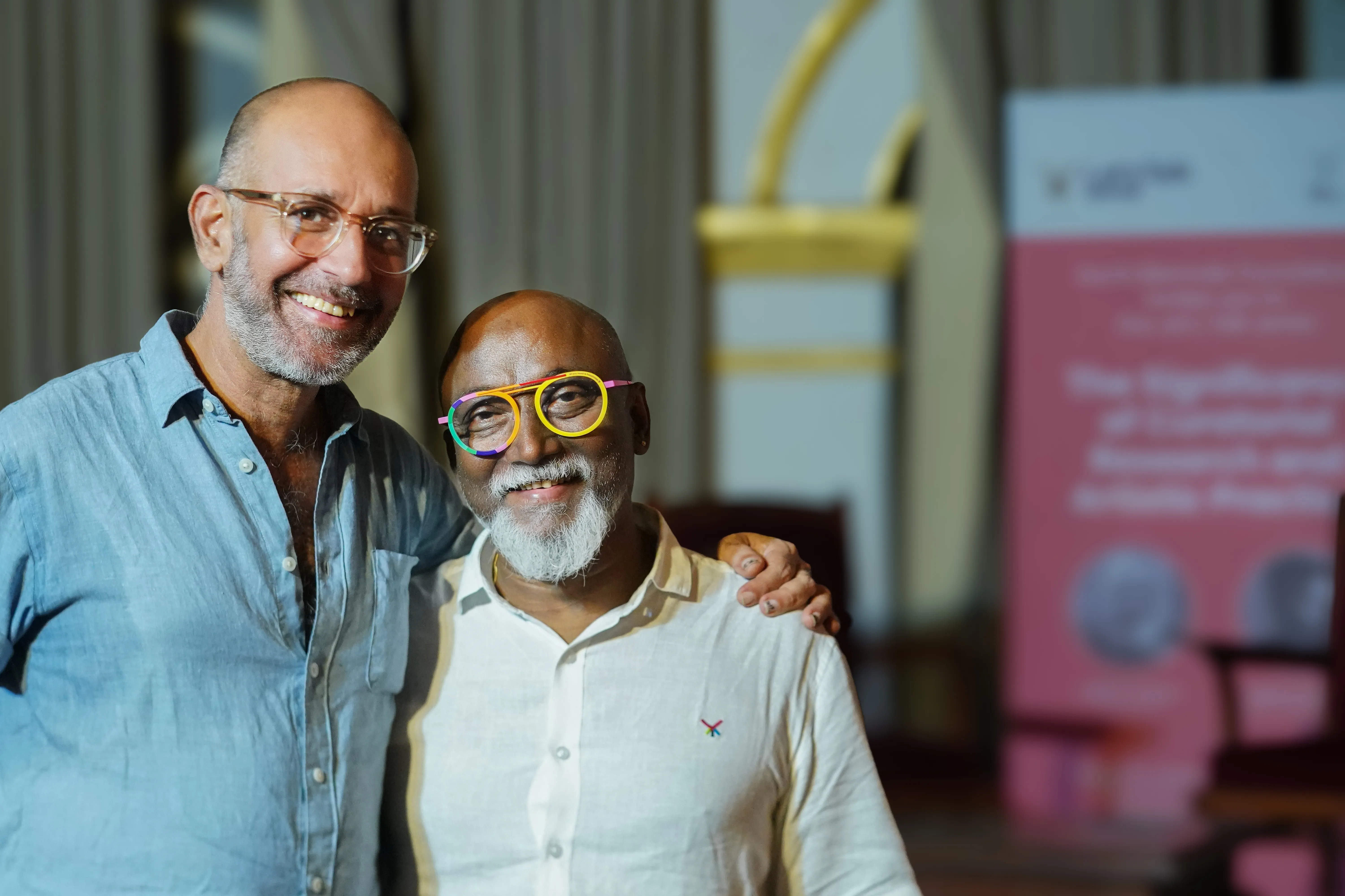 Nikhil Chopra, Curator, Kochi-Muziris Biennale 2025 with Bose Krishnamachari, President, Kochi-Muziris Biennale (1)