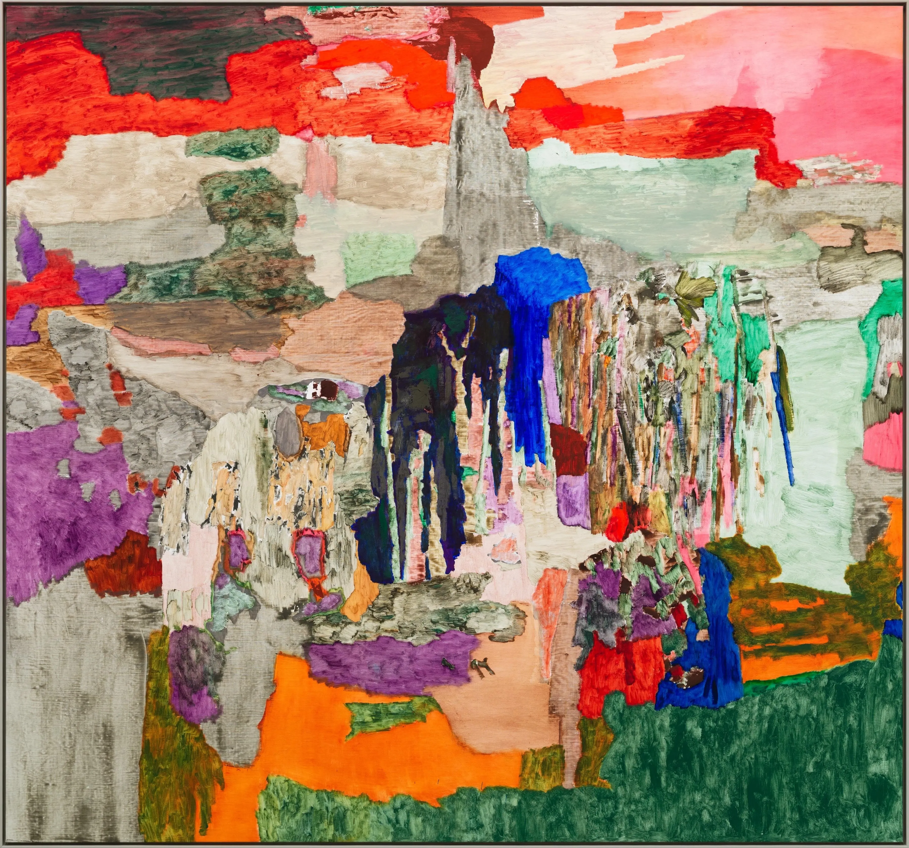 Andreas-Eriksson-The-Quarry-2024-2025.-Egg-oil-tempera-acrylic-and-oil-on-canvas.-238.5-&times;-255-cm.-&copy;-Andreas-Eriksson.-Courtesy-the-artist-and-neugerriemschneider-Berlin.-Photo_-Jens-Ziehe-Berlin