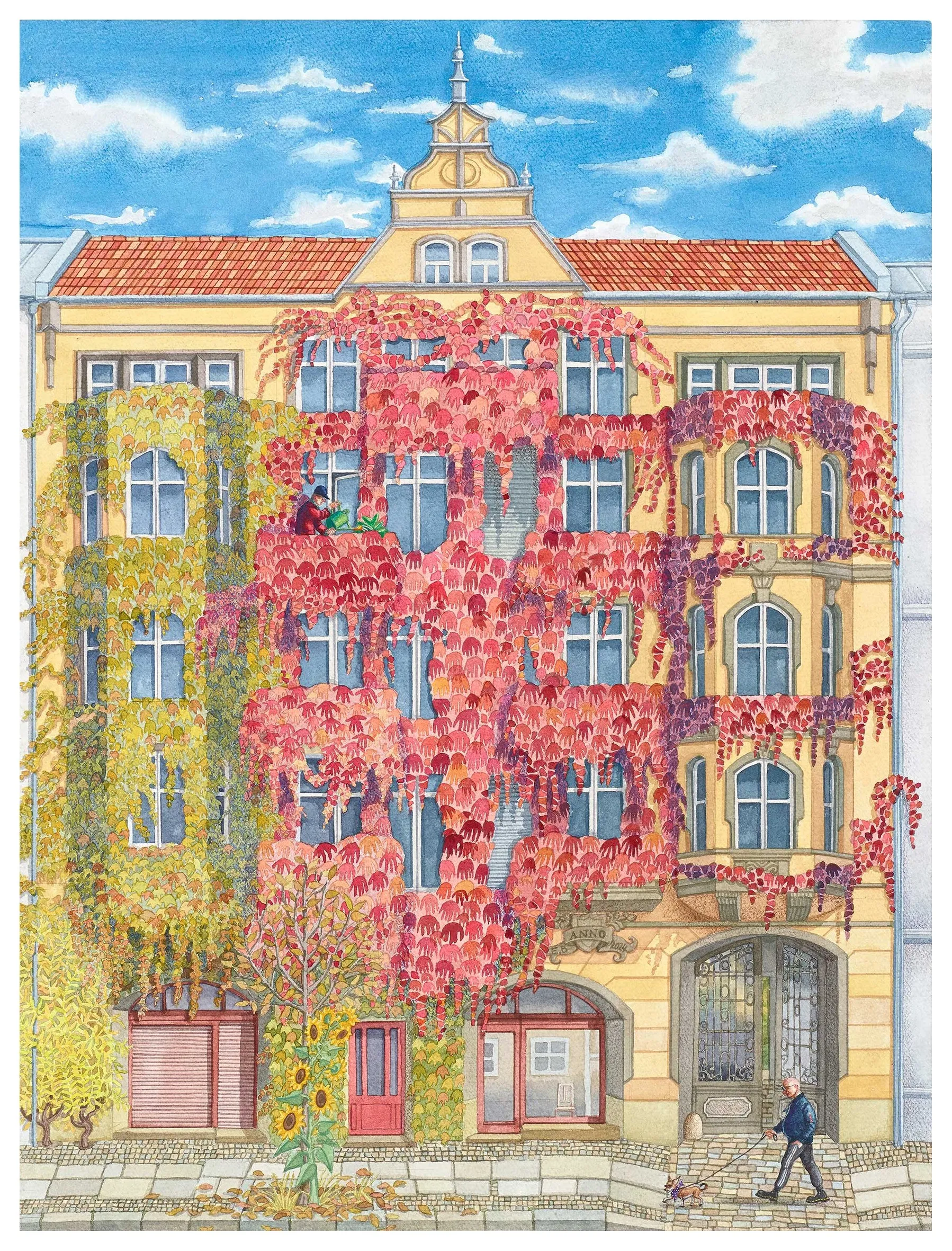 Edouard-Baribeaud-Svens-Walk-2025-Watercolor-and-colored-pencil-on-paper-60.5-x-46-cm-Courtesy-of-the-Artist-and-Galerie-ISA-Mumbai