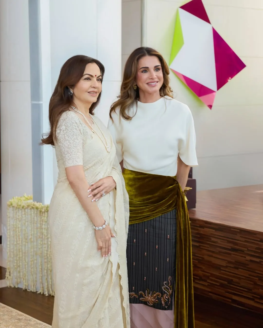 شكر جزيل للسيد موكيش والسيدة نيتا أمباني على استقبالي أمس في مومباي. الصداقة والدفء والضيافة الك