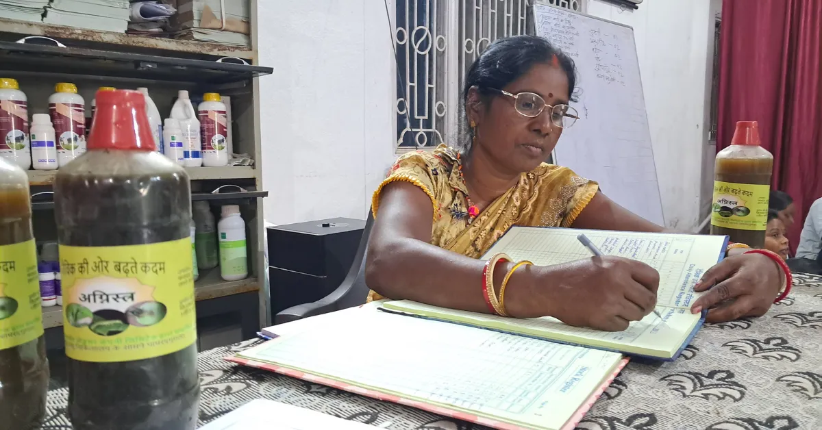 Manmait Devi, executive member of Ghagra Women’s FPO in Gumla, helps coordinate support for 1,700 farmer members.