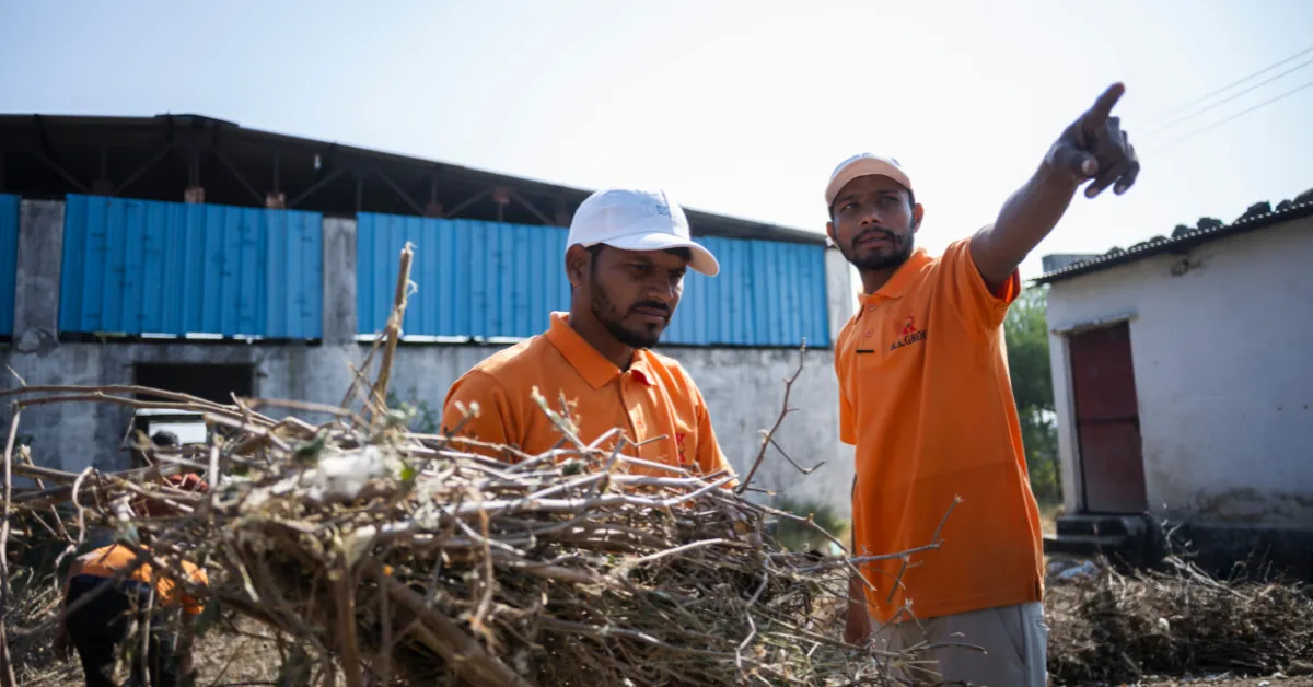 Beetle Regen trains farmers to turn crop residue into biochar, storing carbon in soil like savings in a bank.