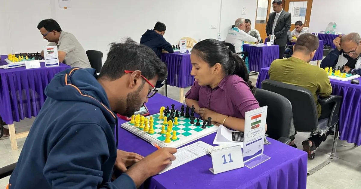 Focused and calm, Himanshi Rathi visualises every move on the tactile chessboard — the game that changed her life.