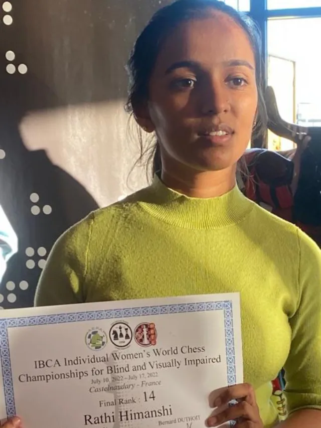 Representing India at the 2022 Chess Olympiad in France, Himanshi ranked 14th among the world’s top players.