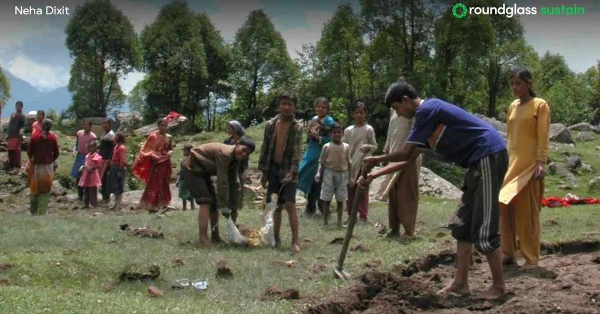 The people of the van panchayat come together to ensure that there is minimal invasion upon the community forest land