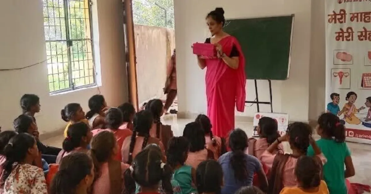 At Vidyasthali School in Malihabad, Zarine begins open discussions on menstruation, breaking years of silence and stigma.