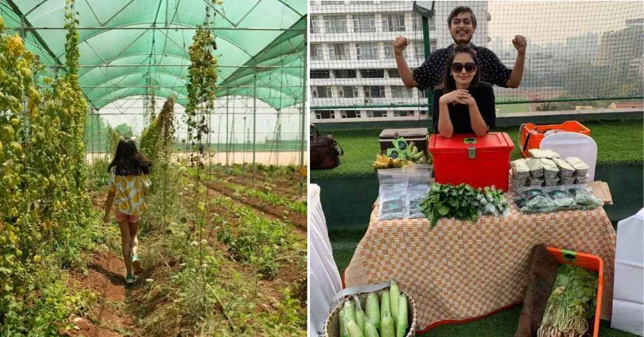 At Nehamrit Farms, one can relax by the poolside café with a good book, or savour an authentic Maharashtrian meal. Neha and Amrit (R)