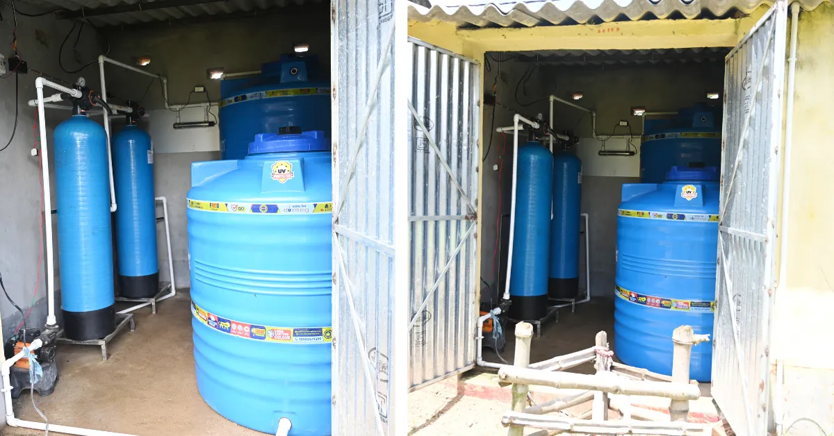 The ultrafiltration unit in Raspur filters groundwater through multiple stages to deliver safe drinking water.