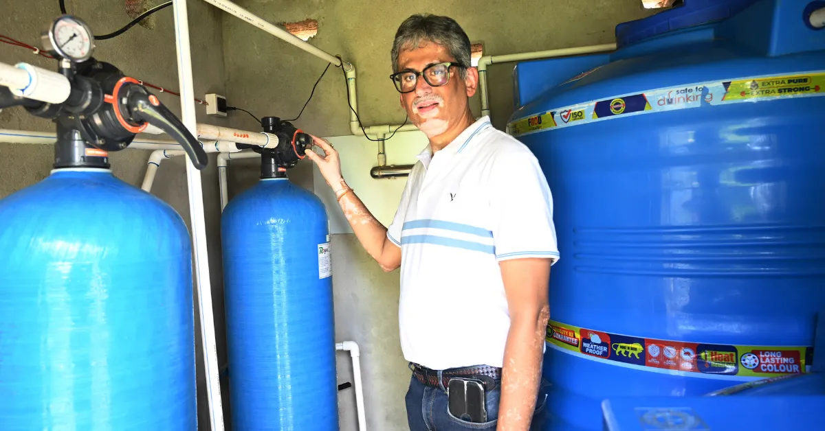 Jaydeep Mukherjee, founder of Meghdutam Foundation, led the initiative to bring safe drinking water to Raspur village.