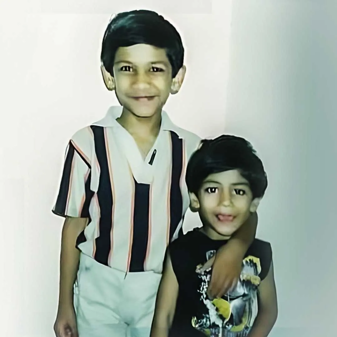 Saurabh with his sister Trishala