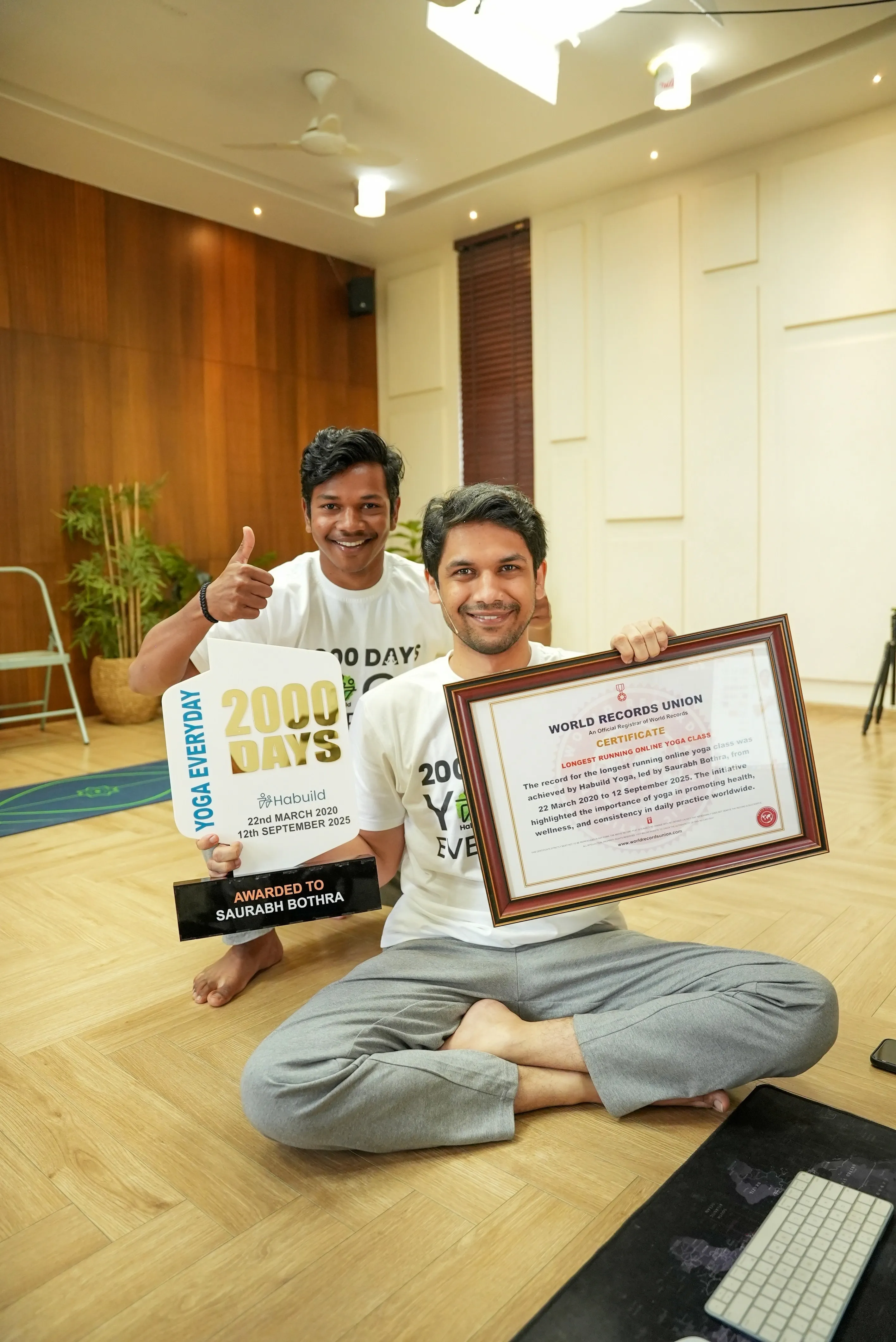 Saurabh and Chotu with the World Record