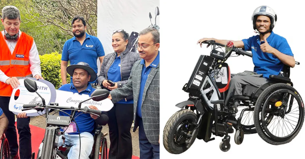 NeoBolt attaches to a manual wheelchair and converts it into a powered vehicle for everyday travel.