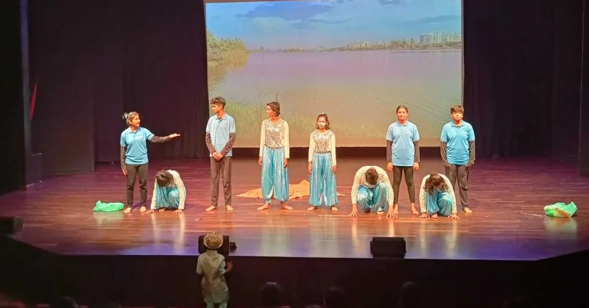 The students created performances on Bengaluru’s water crisis as part of their Heritage Walks project.