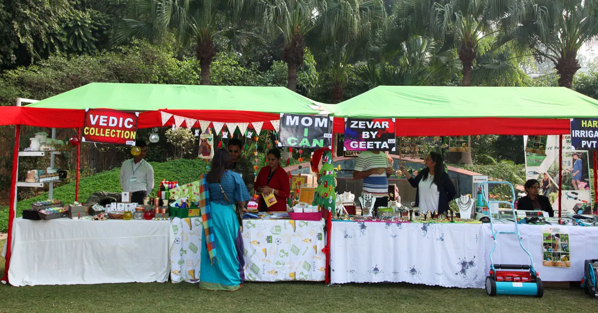 Handmade candles, soaps, prints, bakery items, and décor crafted by students fill the carnival’s stalls.