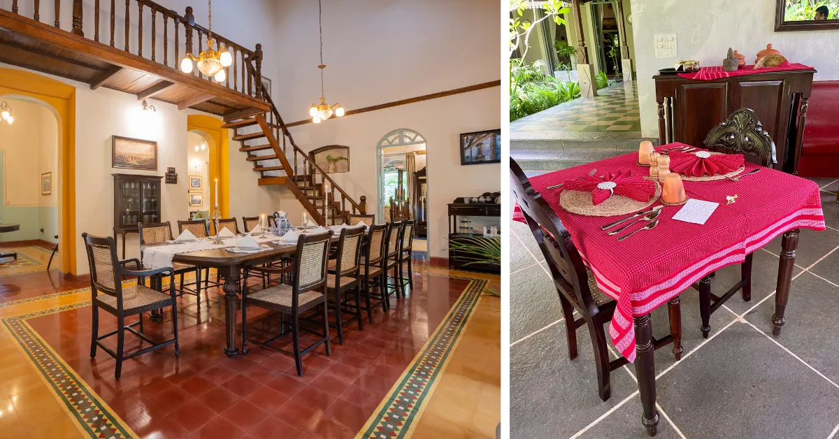 The dining table is designed for time to stretch, not for meals to end quickly.