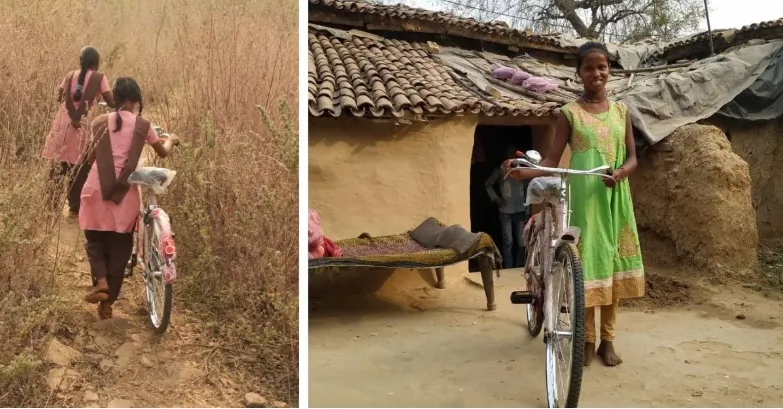 Cycles can transform the lives of the girls across the villages of Mirzapur who are stopped from attending school