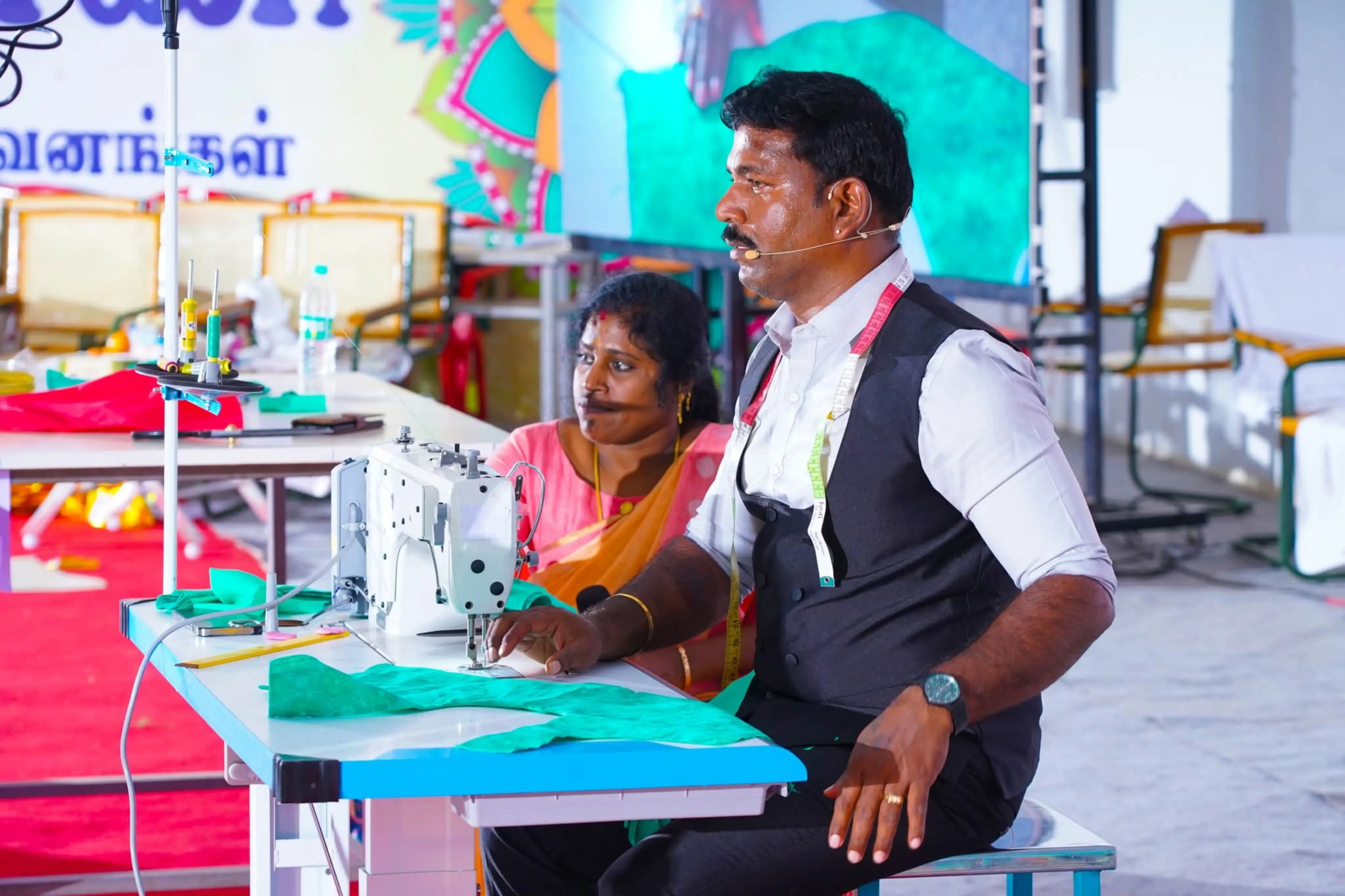 Tailor Bro Selvakumar teaching tailoring