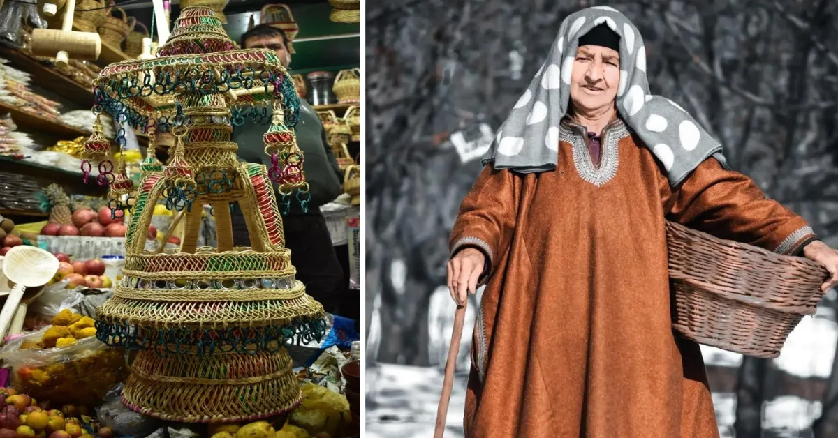 Decorated kangris, including bridal designs, reflect Kashmiri craft and identity.