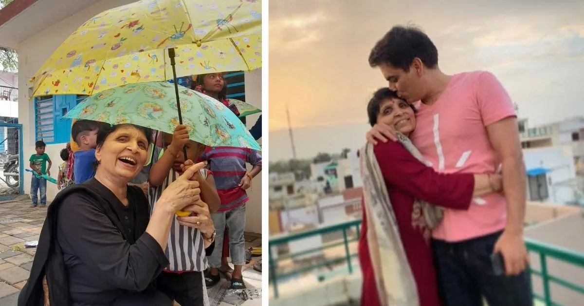 Manav Kaul with his mother Maya Kaul