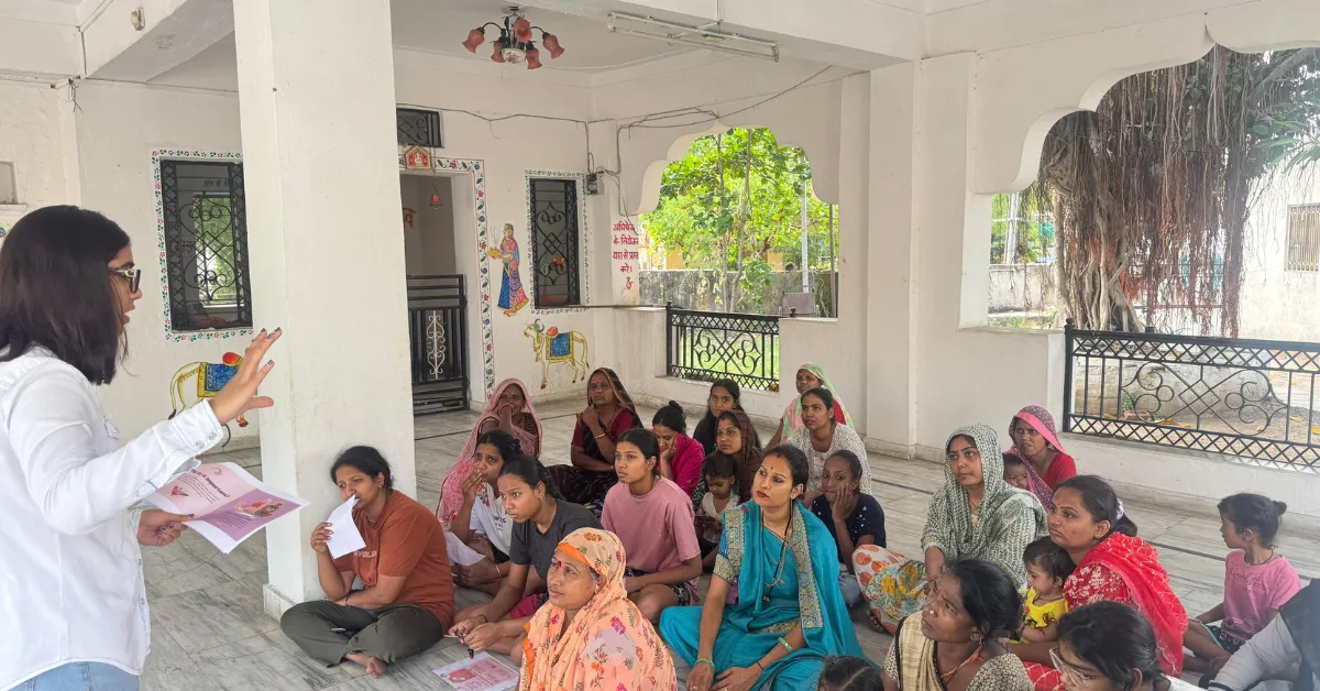 Project Ecosanitation conducts interactive sessions in rural schools to discuss menstrual hygiene and body literacy.