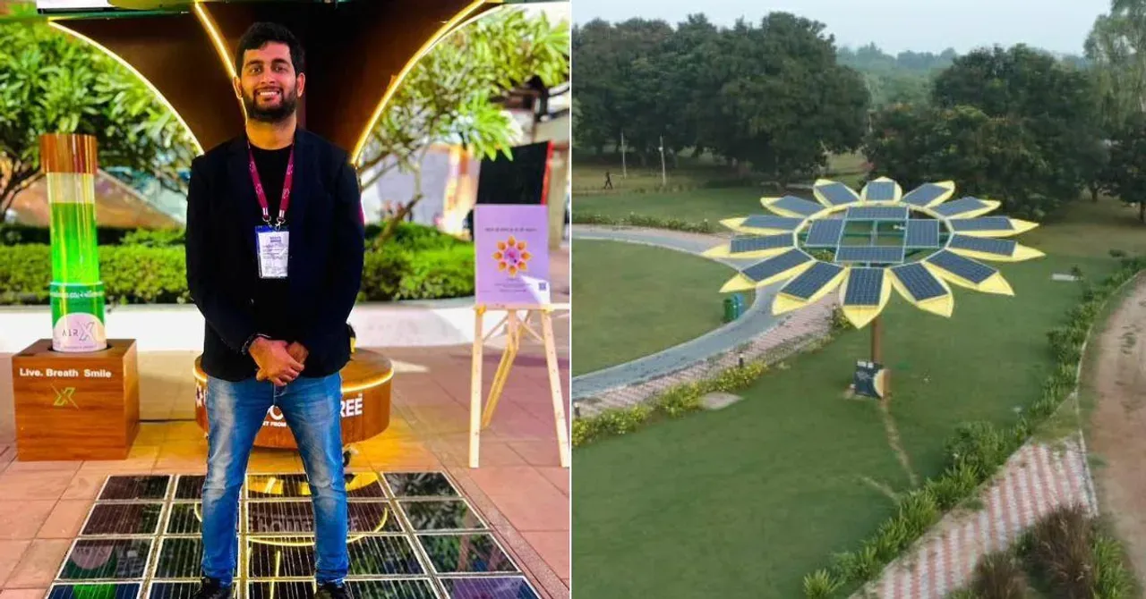 Solar trees and gazebos generate power vertically, reducing land use.