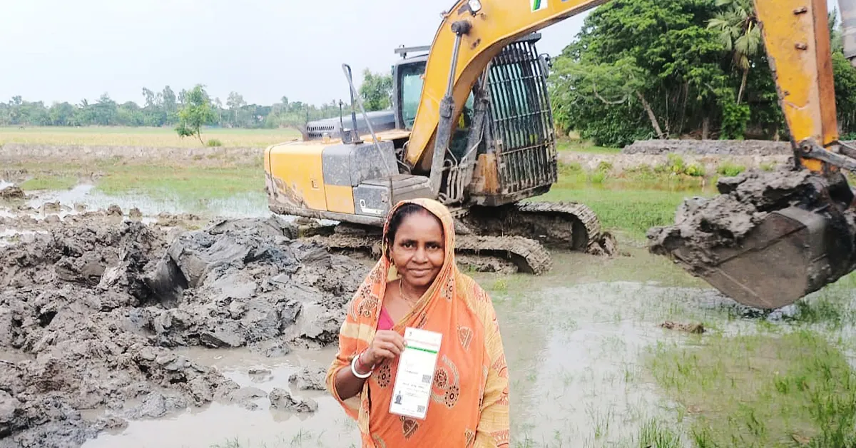 Rainwater storage supports farming needs in saline-affected Sundarbans.