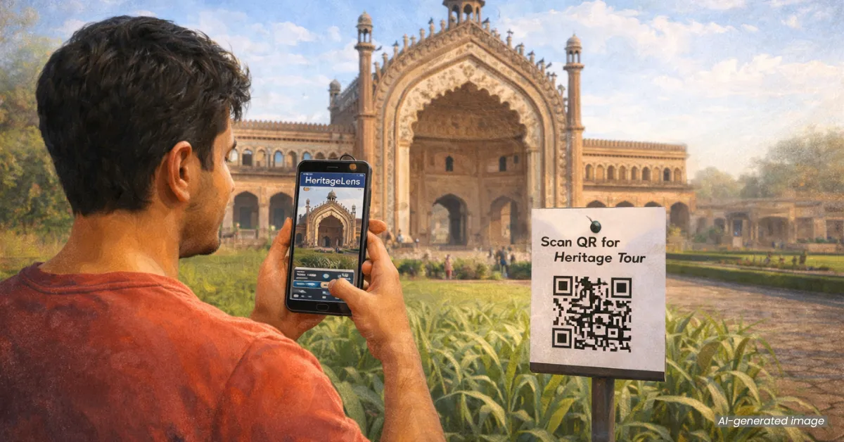 HeritageLens offers QR-based virtual tours of Lucknow&rsquo;s historic sites in Hindi and English.