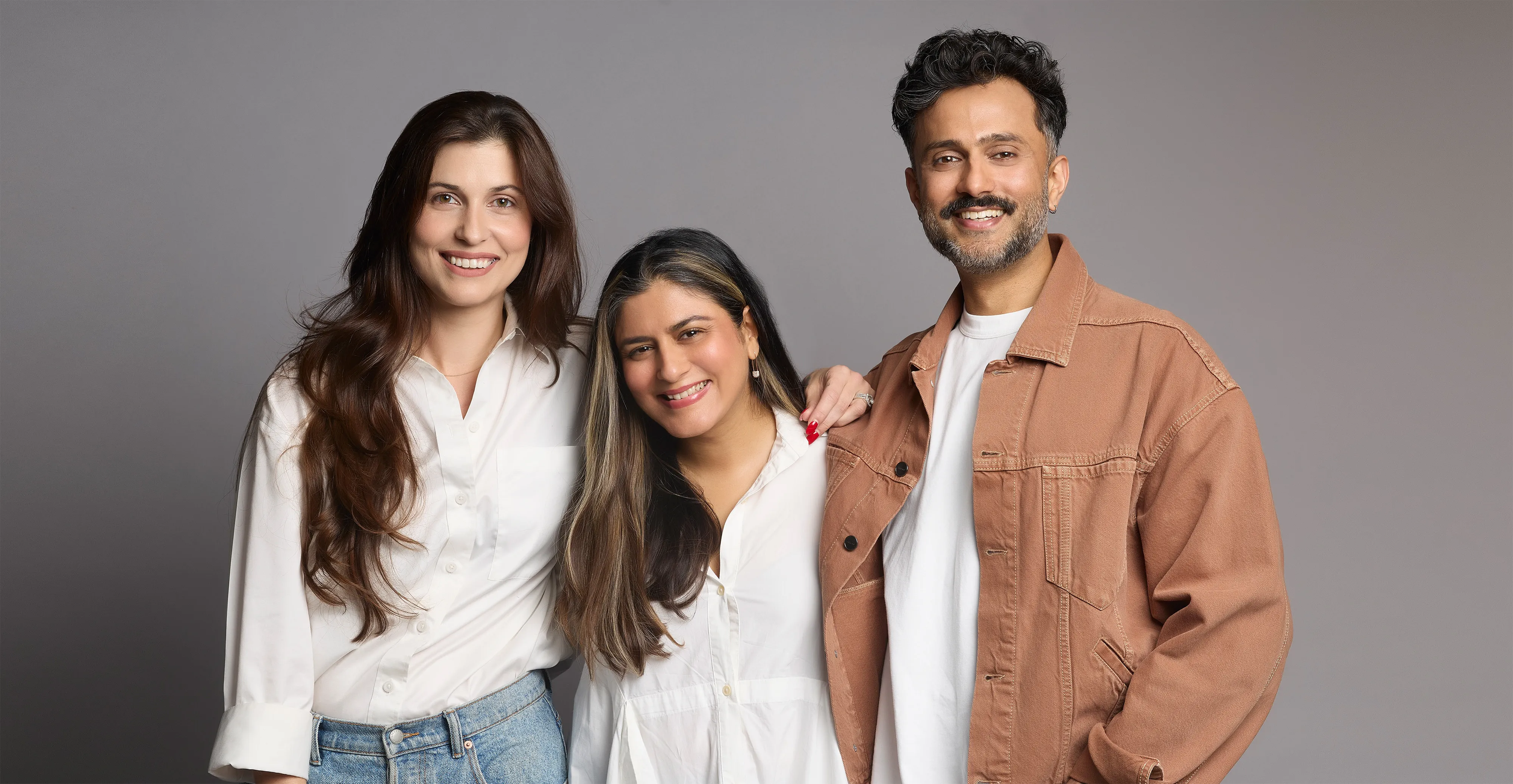 Founders of Simply Nam Hanna Strömgrem-Khan and Namrata Soni along with Bhaane's founder Anand Ahuja