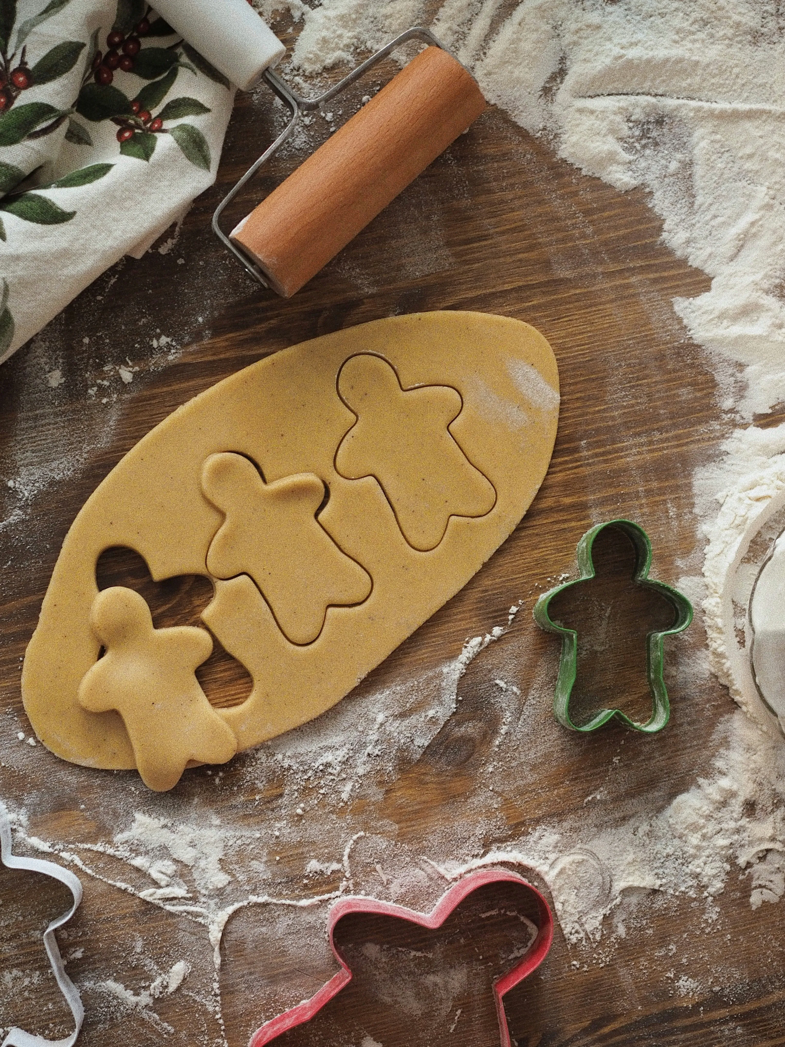 Cookie dough and baking tools arranged on a flour-dusted surface, representing baking as a hobby.