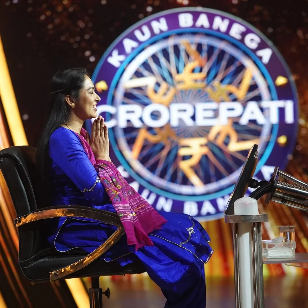 A contestant of Kaun Banega Crorepati, which sparked realty TV culture in India, after winning the quiz show which was the beginning of Indian reality shows