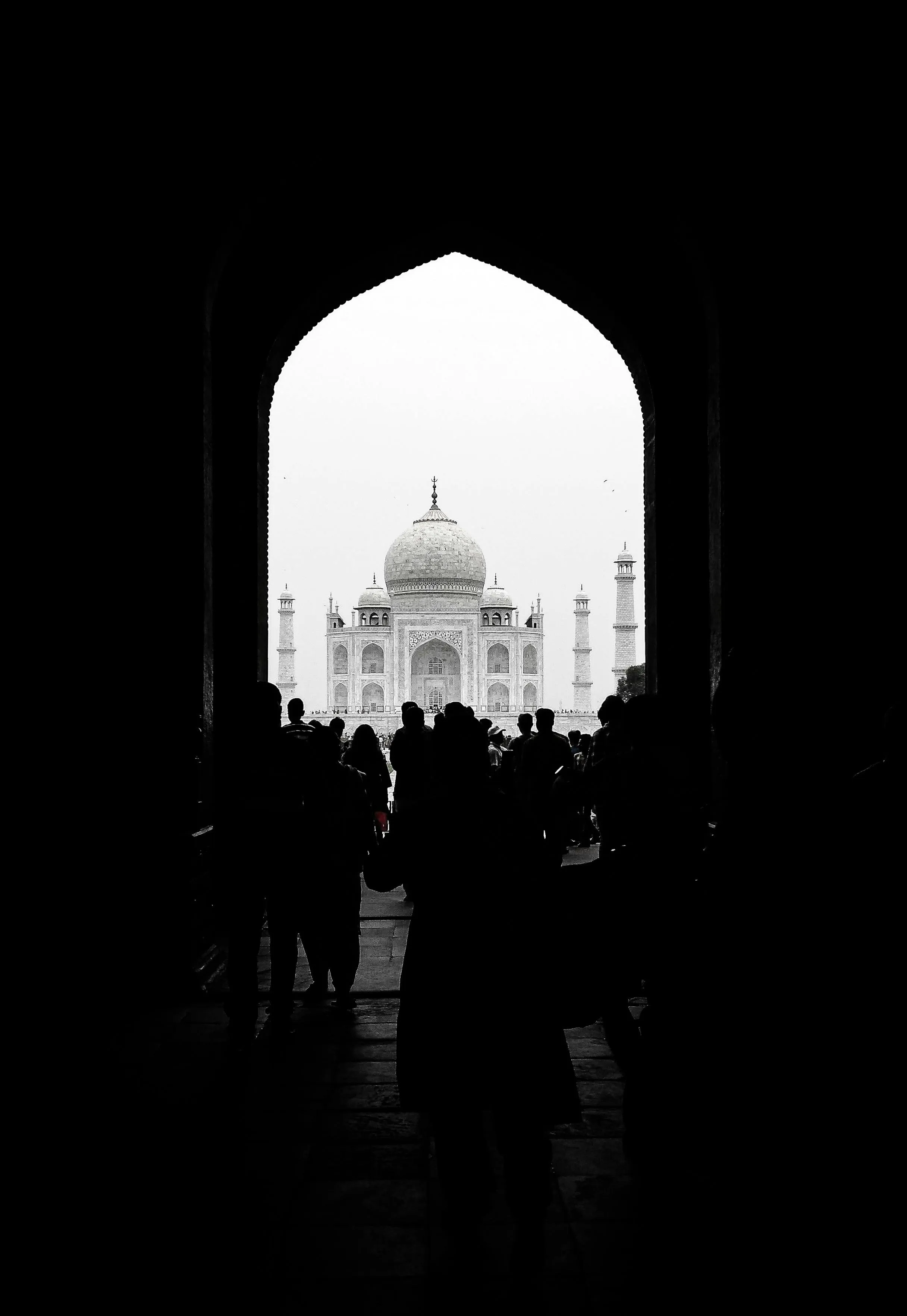 A black and white picture of the Taj Mahal, as a means of showing how far queer community in small towns India have come in 2025 to make contribute to queer safe spaces India