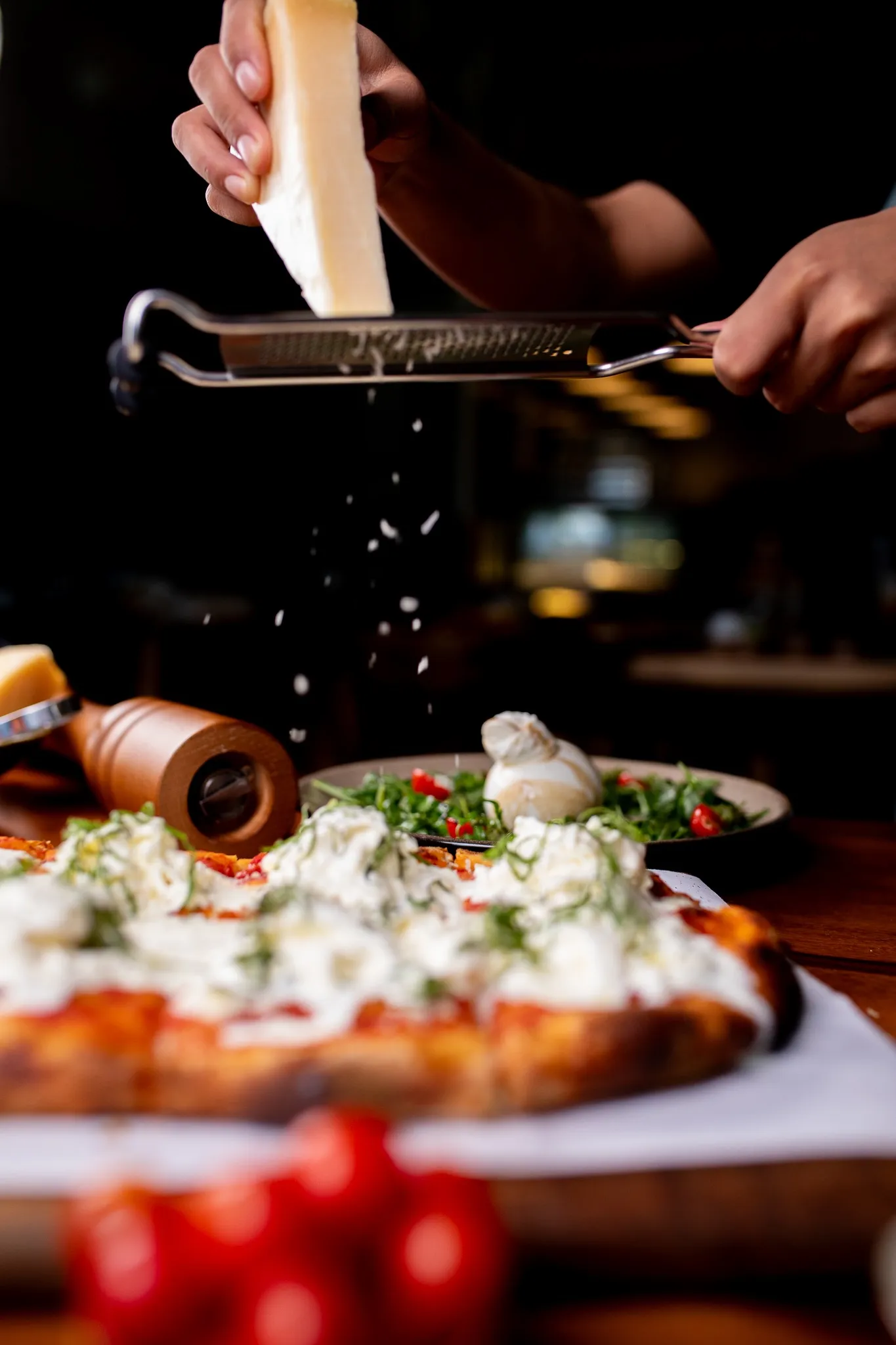 A Neapolitan pizza in making in India