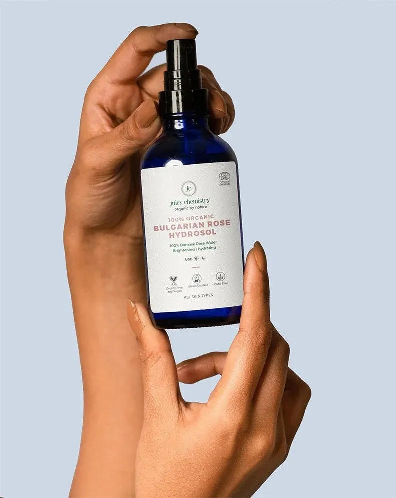 Juicy Chemistry Bulgarian Rose Water – best hydrating face mist India