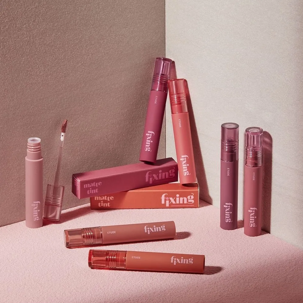 Lip tints from Etude, a Korean makeup brand in india