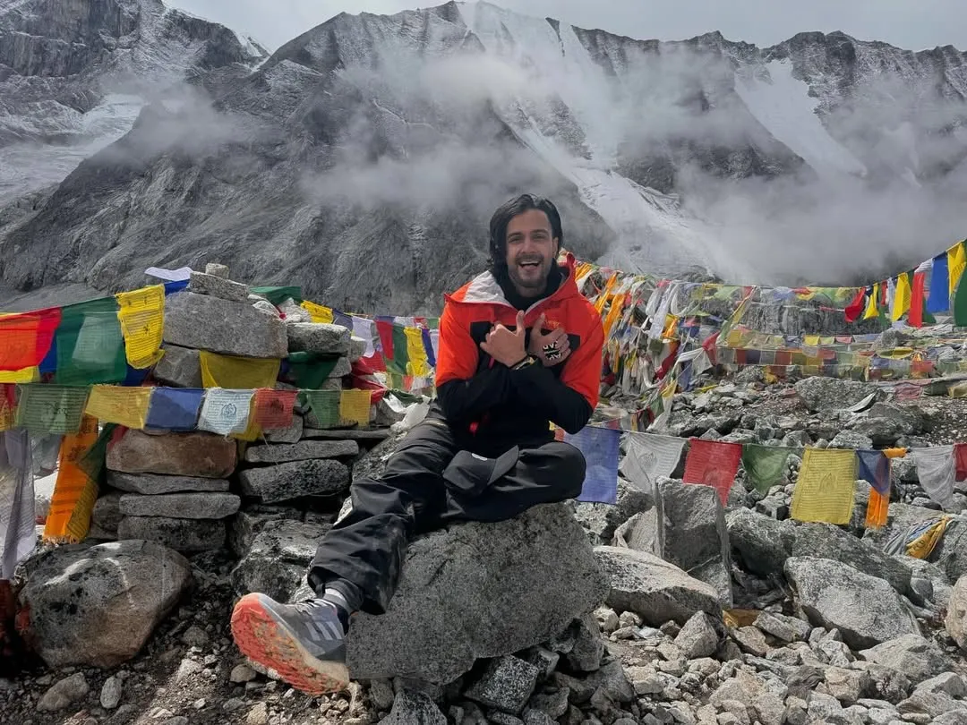 A picture of Robin Behl from his time at Mount Manaslu