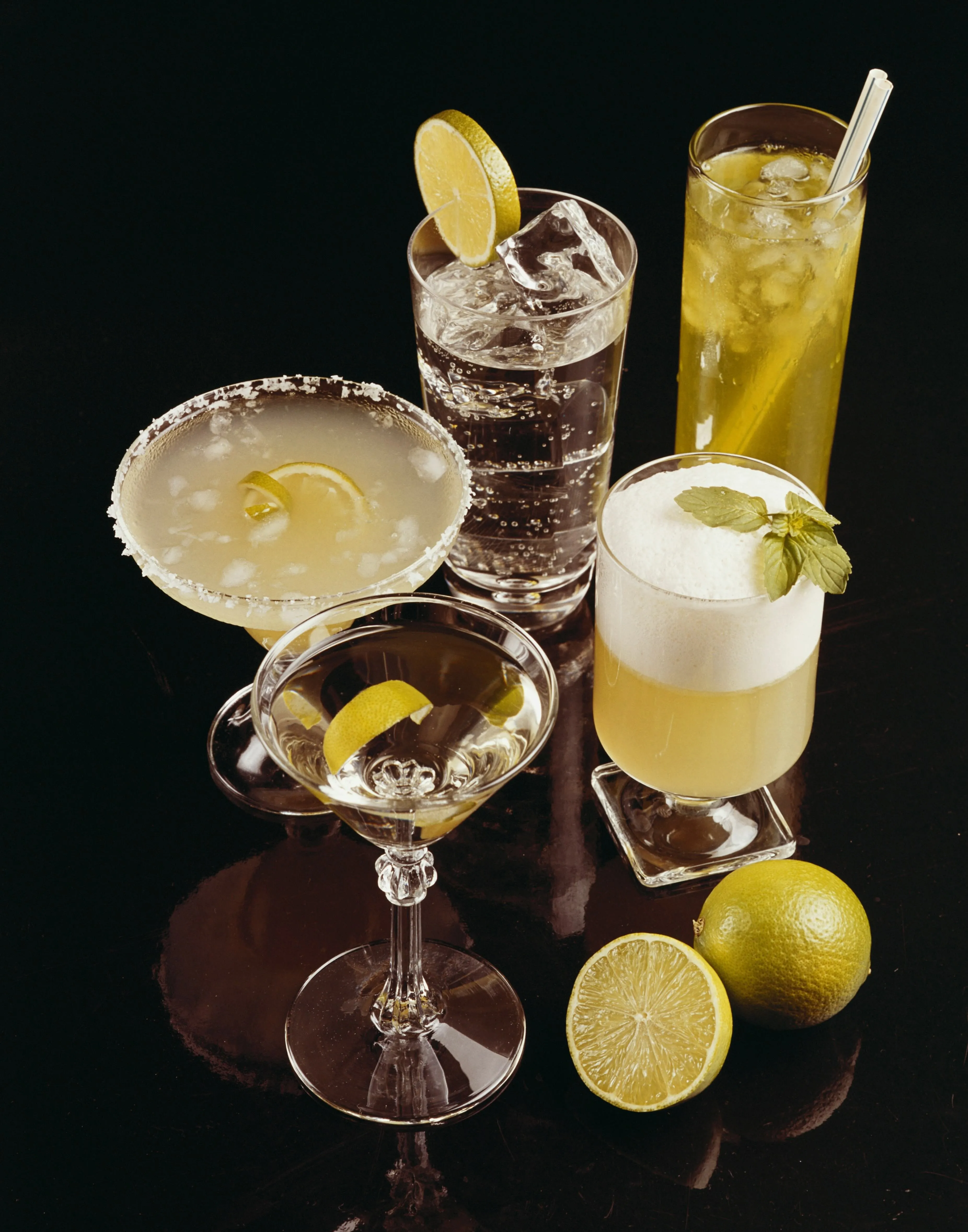 A picture of five different cocktails made using agave spirits in India, besides tequila in India, as awareness about Indian agave spirits, tequila vs agave and best tequila in India spreads and it's incorporated in the premium cocktail culture India