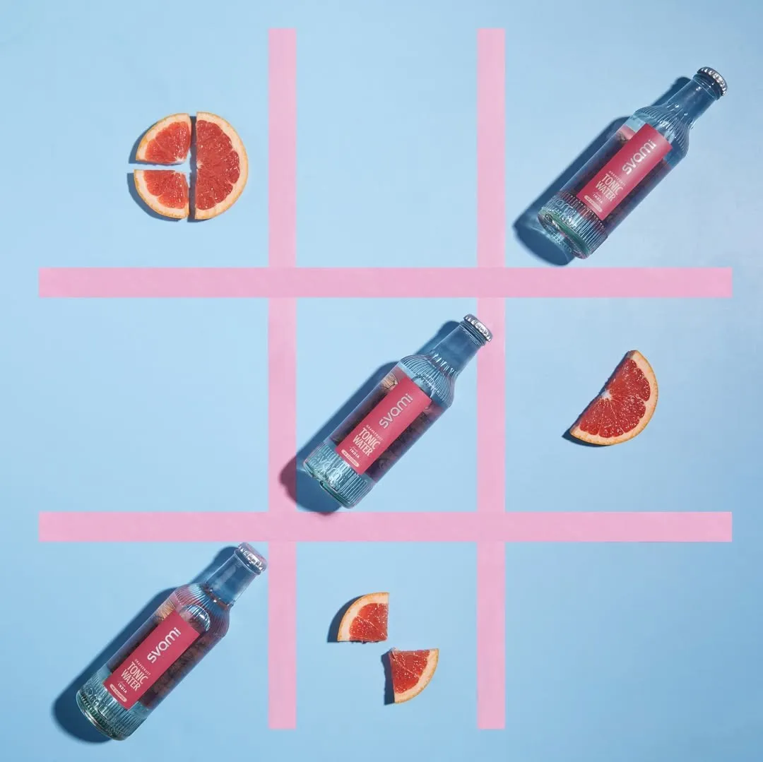 A visual with three bottles of non alcoholic drinks India Svami Drinks that are zero alcohol spirits India for sober curious India